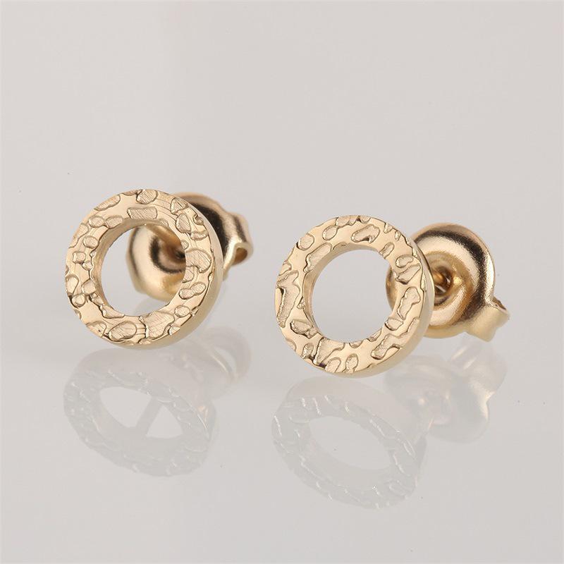 St. Delan Women's Geometric Stainless Steel Round Stud Earrings