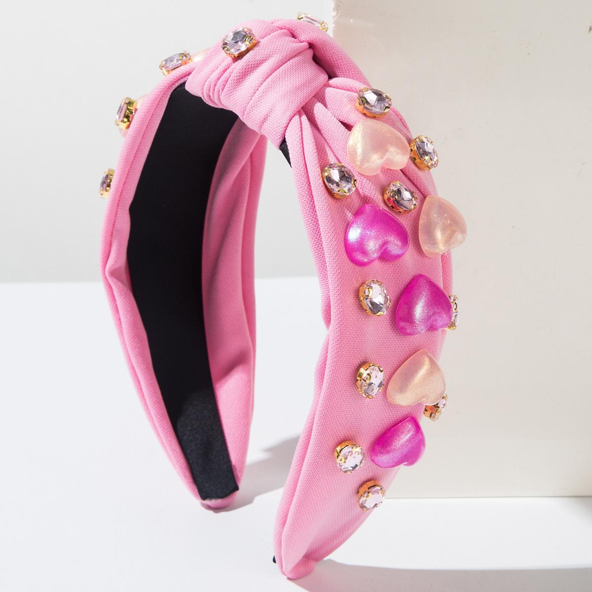 

День святого Валентина Любовь Сердце Стразы Узел Повязка на голову Взрослые Аксессуары для волос Украшения для волос