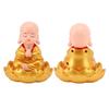 Small Monk Ornaments Cute Monk Car Interior Display Decoration Light Energy Sensing Decorations for Car Dashboard Home
