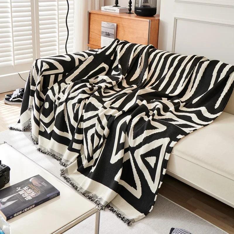 Geometric Pattern Schneier Four Season Universal Sofa Towel Bosimi Style Sofa Blanket Living Room Bedroom Dust Cover Blanket