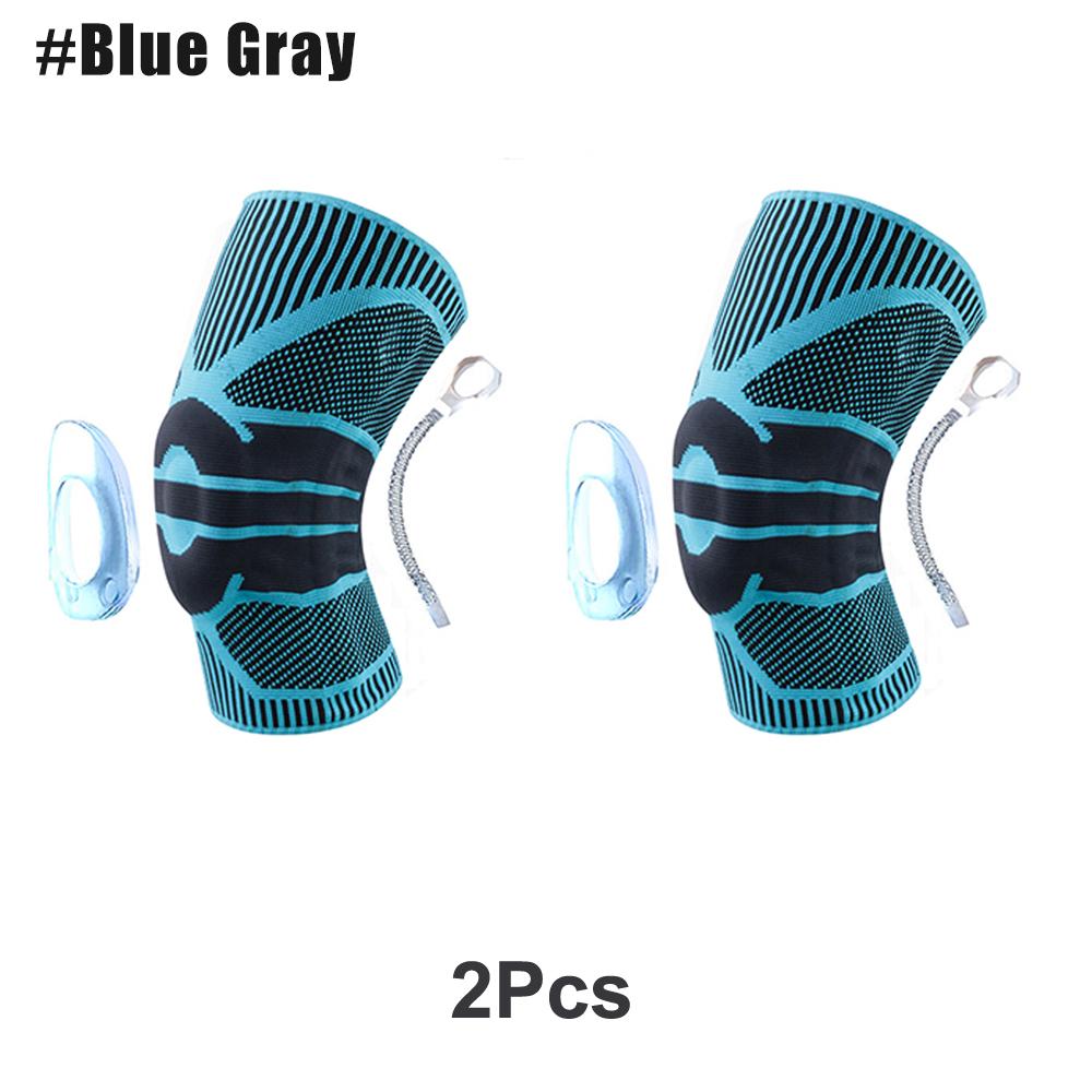 Ginocchiera Compressione con Supporto a Molla in Gel di Silicone per Menisco Strappato Artrite Corsa Stabilizzatore Rotula Uomo