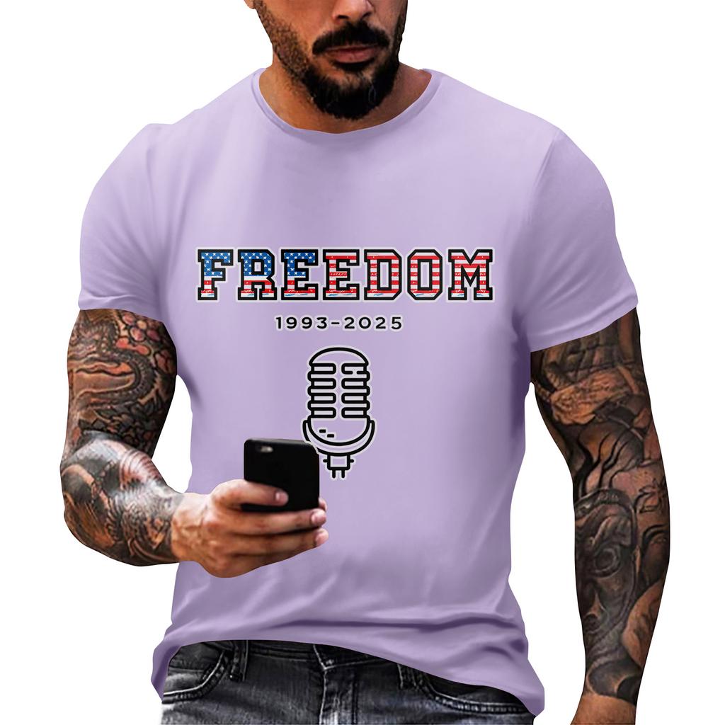 Modische Rundhals Kurzarm Arbeitskleidung Bedruckte Oberteile für Herren Sommeroberteile