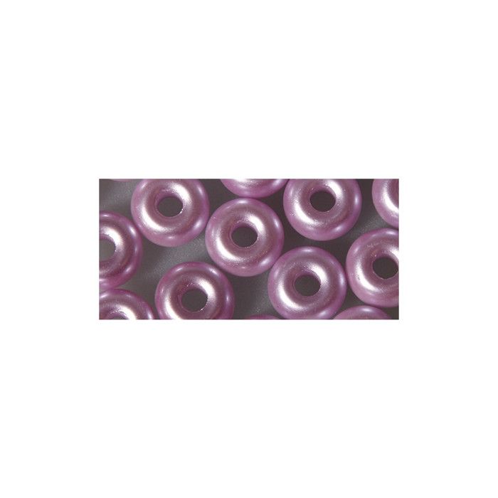 Perle en verre ciré Grand trou 9mm Orchidée 14 pièces