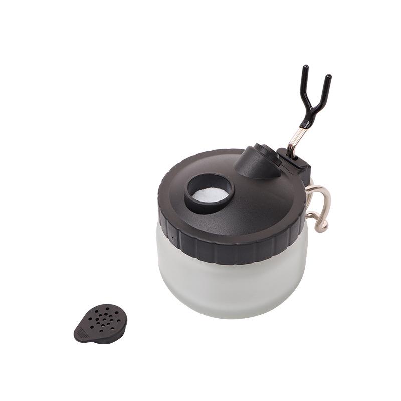 Airbrush Cleaning Kit: Glass Pot, Brush & Needle for Paint Waste Disposal