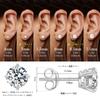 KRKC Moissanite Earrings: Birthday Gift, 0.6-3.0 Carat Total, S925 Sterling Silver Women's Earrings with Simulated Diamonds, 20G, Simple, Everyday Wea
