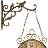 Retro Creative Double-sided Wall Clock, Simple Iron Clock, Living Room Decoration, Double-sided Wall Clock