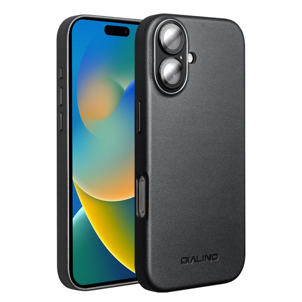 QIALINO For iPhone 17 Case PC+Silicone Phone Cover Compatible with MagSafe A