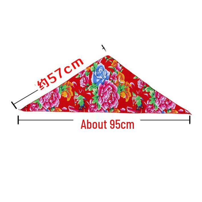 Northeast Ethnic Floral Triangle Headscarf for Performances