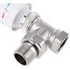 Automatic Thermostat Temperature Control Valve Thermostatic Radiator Valve Angle Floor Heating Special Valve Copper DN15 DN20 1Pcs(Size:DN20)