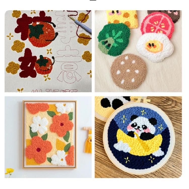 Punching Needle Tool with Protective Cover 2.5/3/3.5/5.0mm Punch Needle Embroidery Pen Easy to Use for Home and Travel