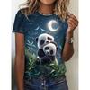 Summer animal pattern printing 3d printing T-shirt women's street fashion casual short-sleeved O-neck daily top