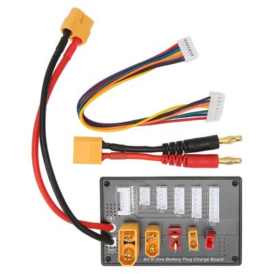 Lipo Battery Parallel Charging Board Five In One XT30 XT60 XT90 JST T Connector Multi Charger Plate for Imax B6 B6AC
