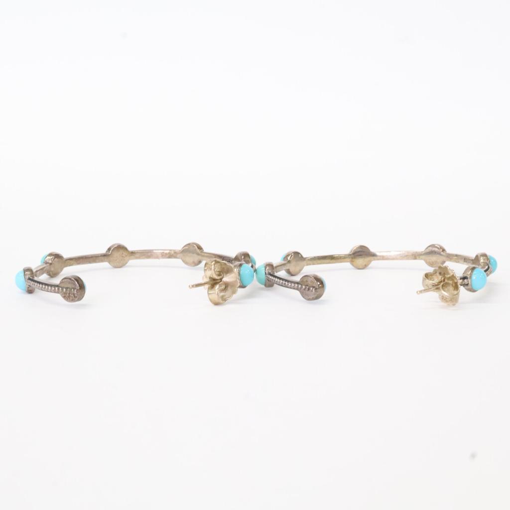STEPHEN DWECK Sterling turquoise hoops earring Silver / BlueUsed