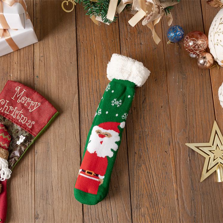 Women's Winter Christmas Stockings: Cozy Mid-Calf Snow Socks with Velvet, Perfect for Home Sleeping