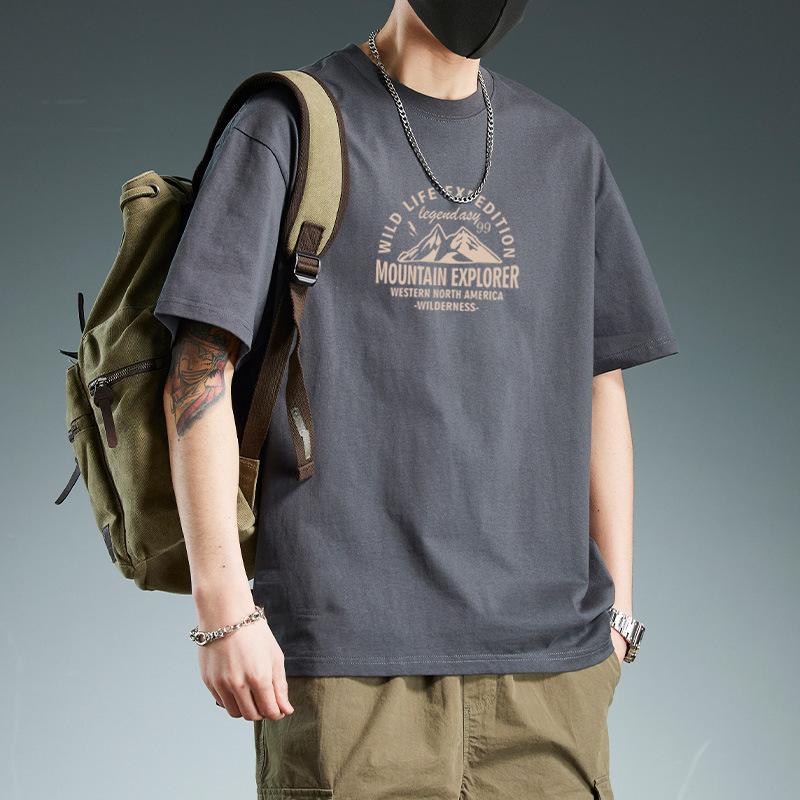 

GMXIA Мужская Мода Повседневные Летние Весенние Топы и Футболки XXXL серый