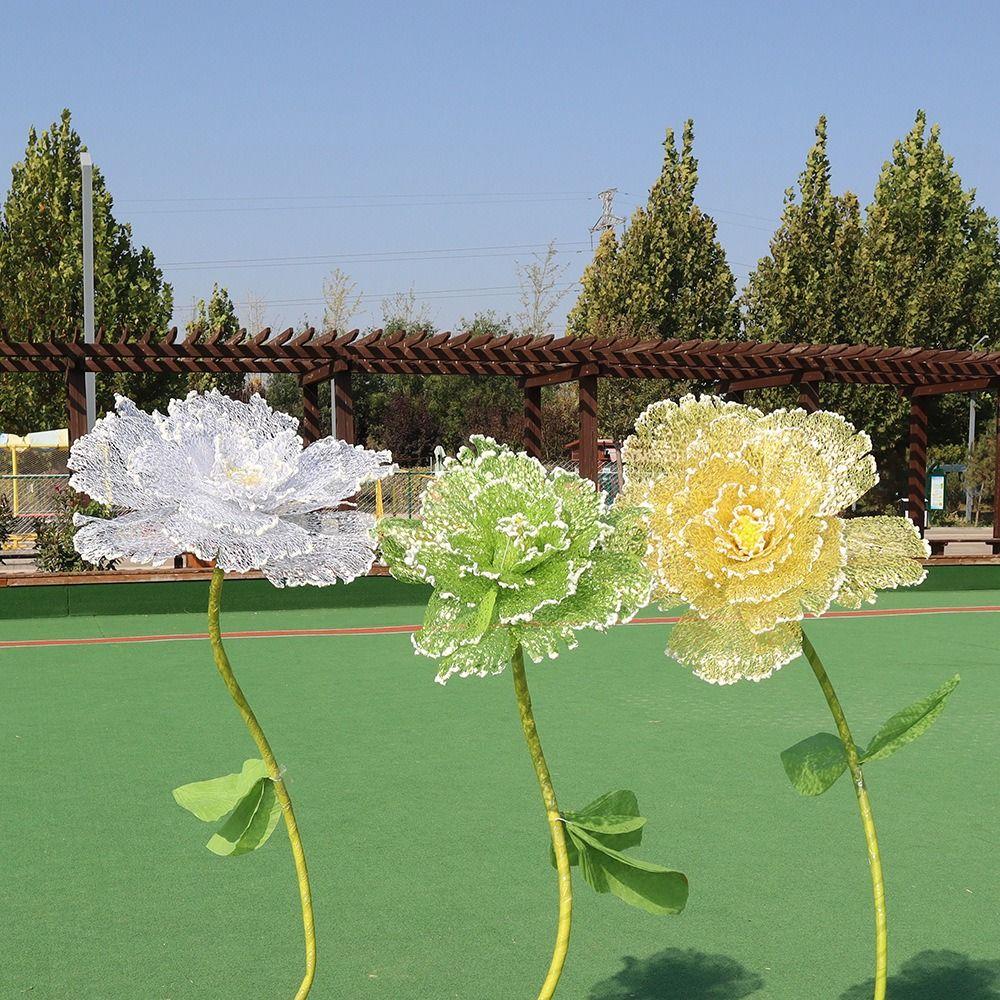 30cm sztuczne kwiaty puste w środku rekwizyty fotograficzne duży sztuczny kwiat na zewnątrz centrum handlowe