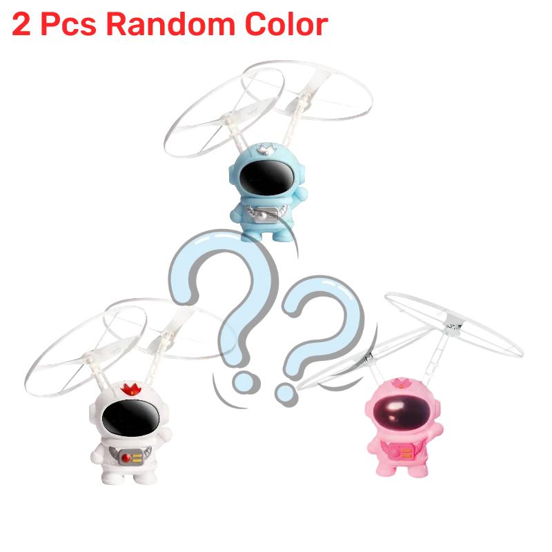 Levitating Luminous Astronaut Flying Drone Toy, Hand Controlled Interactive Robot Aircraft with LED Lights, Outdoor Kids Gift