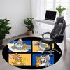 1 шт. Круглий килим Tom & Jerry для офісу, під офісні крісла, спальні, вітальні, домашній декор, Декор кімнати, Доступний у різних розмірах