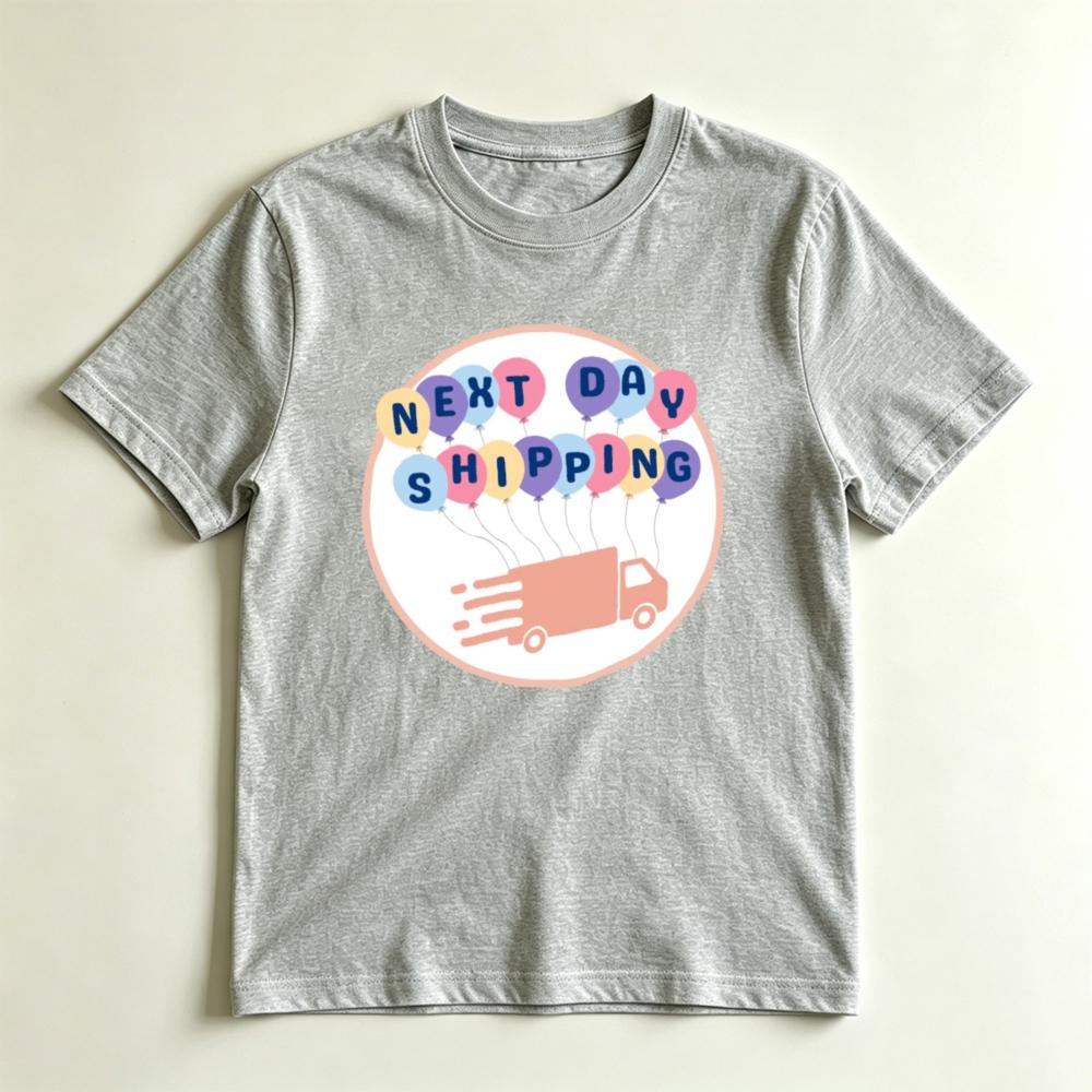 Next Day Shipping Cute Balloon Delivery Truck Graphic Tshirt Funny Small Business Owner Tee Trendy Small Shop Owner Casual Top S