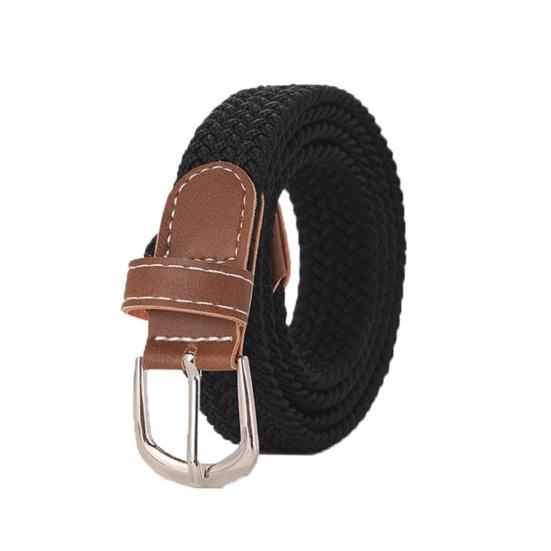 Women Belt Adjustable Pins Wide Elastic Band Poreless Stretch Belt Roll-up Free