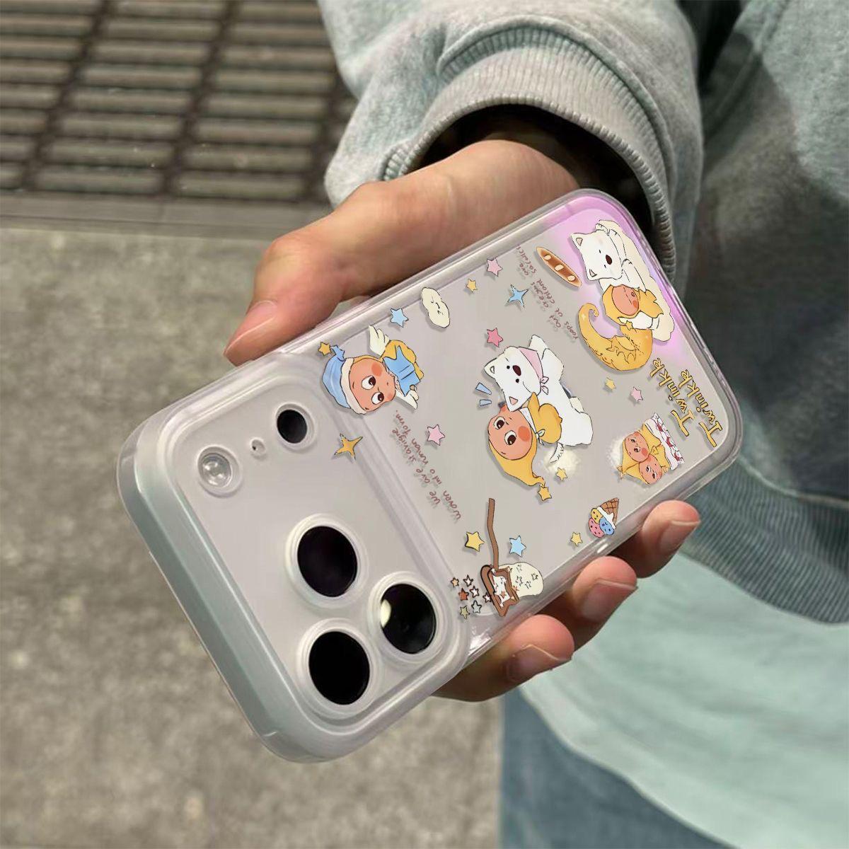 

Transparent Star Design Phone Case for Apple 17/16/15/14, 17 Pro Max/16 Pro Compatible Apple 17 Air Integrated Photo Button
