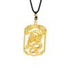 Panlong Square Brand Auspicious Pattern Copper Coin Versatile Jewelry Necklace Pendant