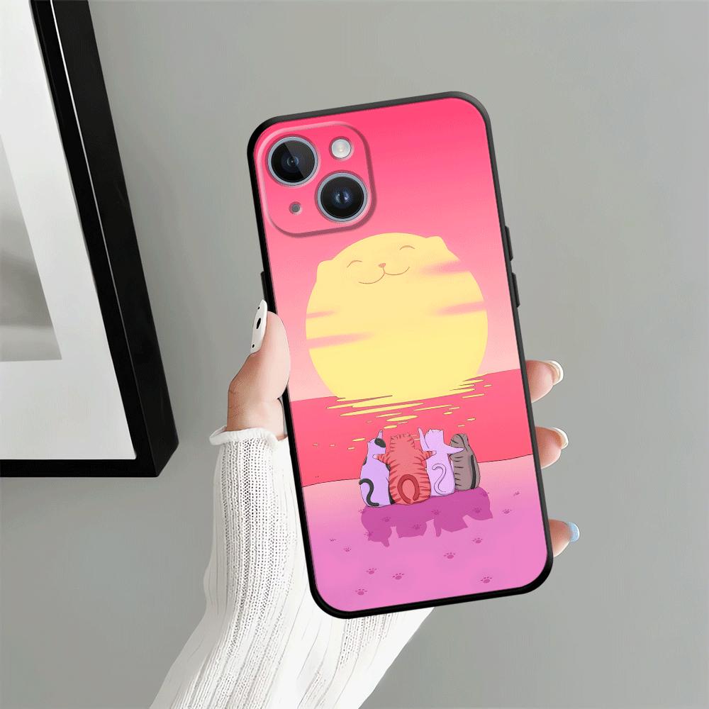 Funda Handyhülle Case für Apple iPhone 17 Pro Max 13 11 16 XR XS MAX Air 12 15 Pro 7 8 14 Niedliche Cartoon Katze
