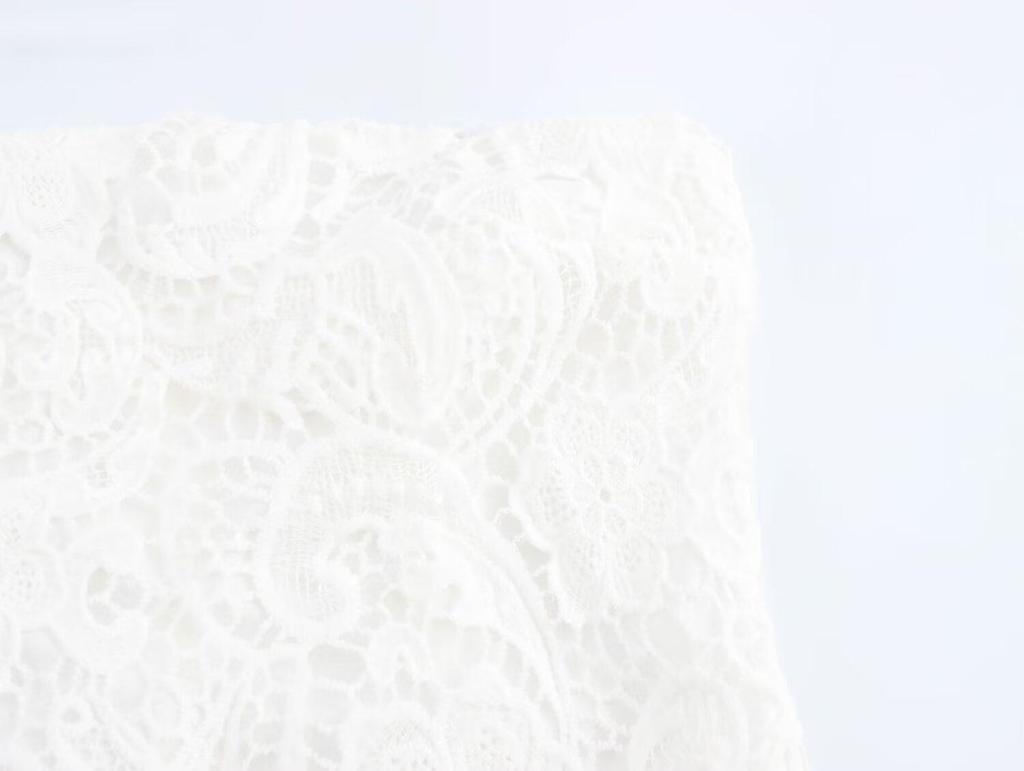 2024 Winter Women's European & American Style Lace Strapless Slim Dress