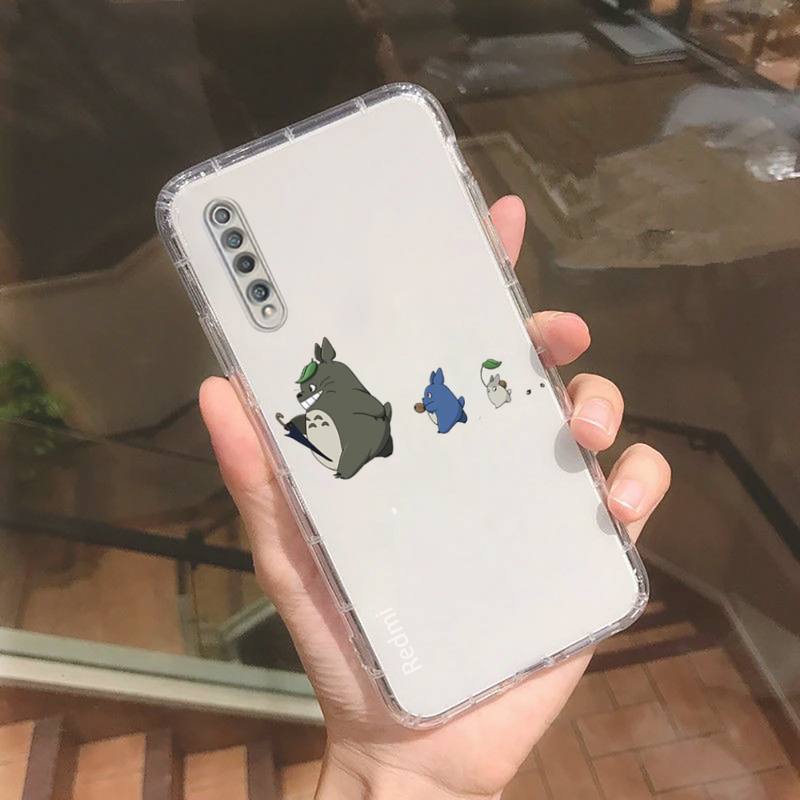 Totoro sprite away anime carino linea Custodia per telefono Trasparente per Xiaomi redmi note x f poco 10 11 9 7 8 3 i t s E pro cover shell