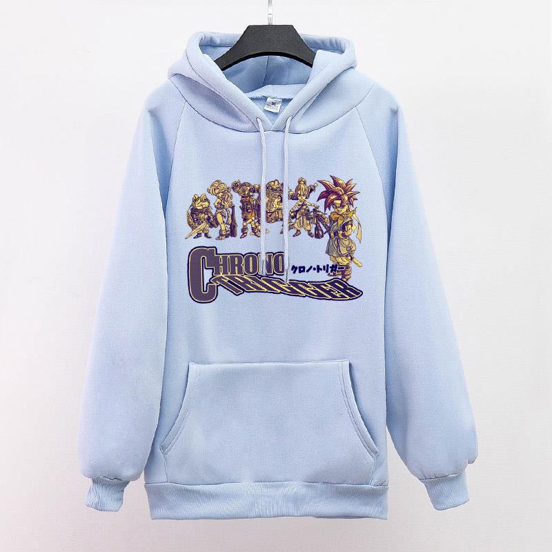 Chrono Trigger Printed Pullover Hoodies Sweatshirts  unisex Warrior with Sword Casual colorful Hooded Harajuku Oversized Hoodie