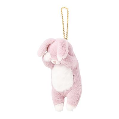 Livheart Reel Necked Rabbit 15cm Cute Accessory Mascot, (approx. Long), Case, 97123-23