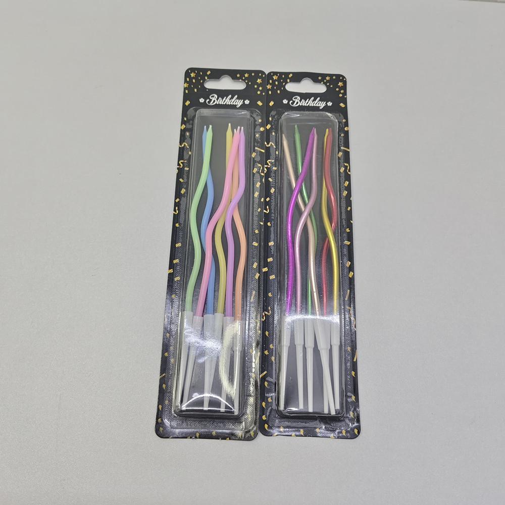 6/12 /36/72pcs/20setBirthday Candles Spiral Cake Candles  Long Thin Cake Candles For Wedding Party And Cake Decoration
