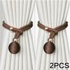 2pcs Adjustable High Grade French Ball Curtain Tiebacks, Convenient Draped Tiebacks Decorative Curtain Fixer Curtain Tiebacks