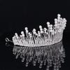 Hot Selling European Baroque Bridal Alloy Diamond Pearl Crown Headdress Crown Phoenix Crown Hair Accessory Rhinestone Highlight