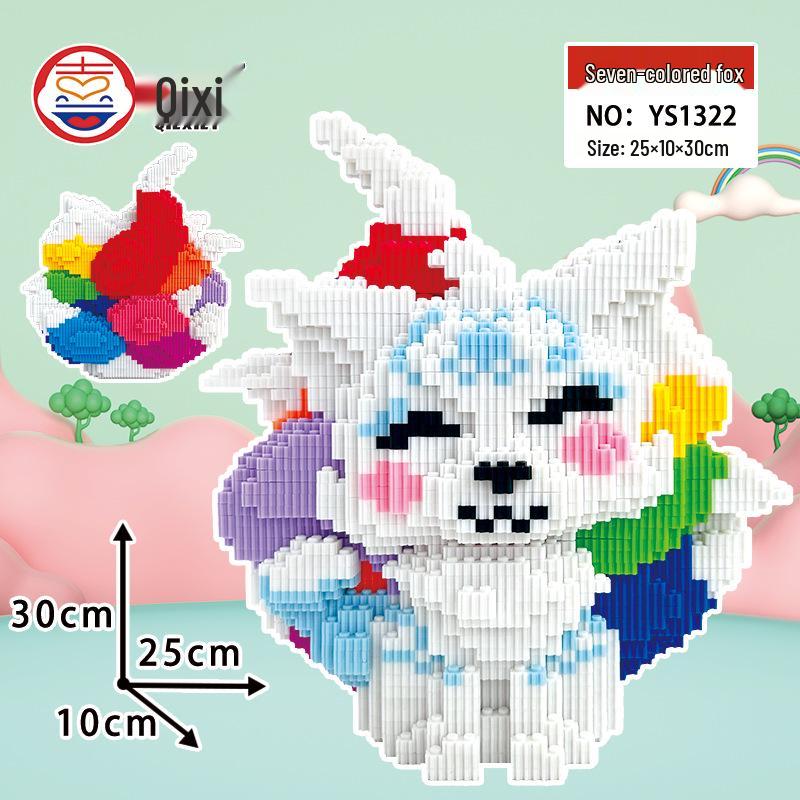 Seria Vulpea cu Nouă Cozi Ursuleț din Cărămizi Jucărie Puzzle Educativă pentru Băieți și Fete