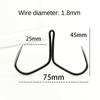 10pcs High Carbon Steel Butterfly Hook Duple Hooks Strong Anchor Hook  Tackle Accessorie