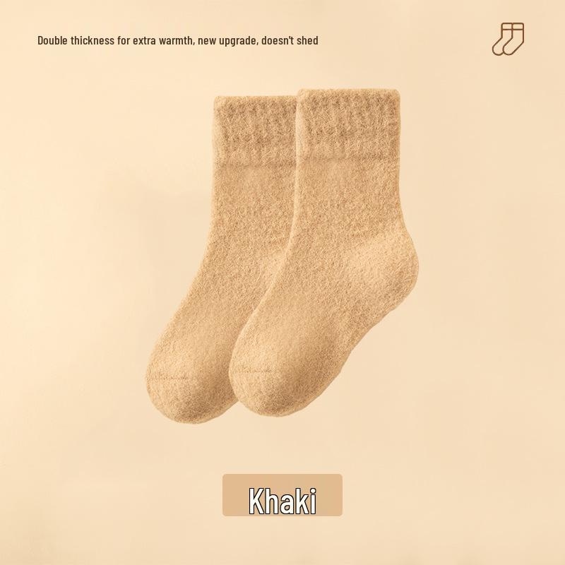 Cozy Fleece-Lined Winter Children's Over-the-Knee Socks - Thick, Warm, Anti-Pilling Candy Color