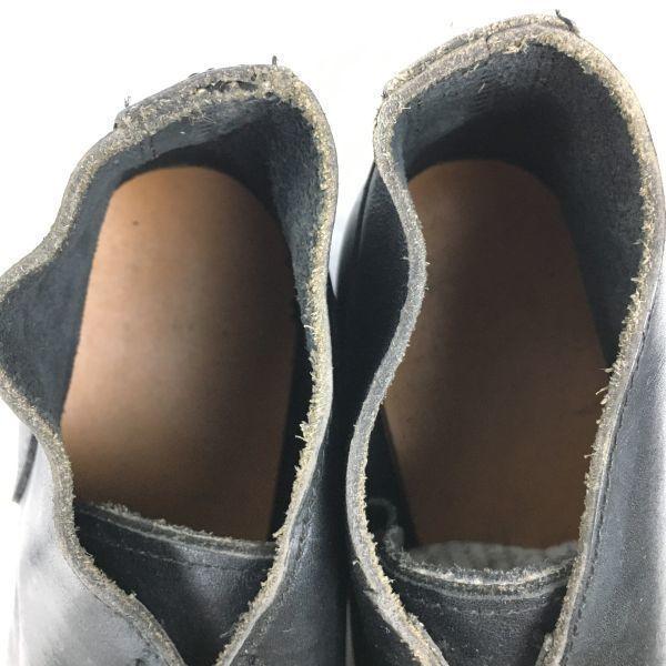 Lata 80. Vintage Buty Addison Shoe Co Z41-1983/75 Rozmiar 6.5R 24.5 Stalowy Nosek U.S. Czarne buty służbowe marynarki wojennej(UŻYWANY)