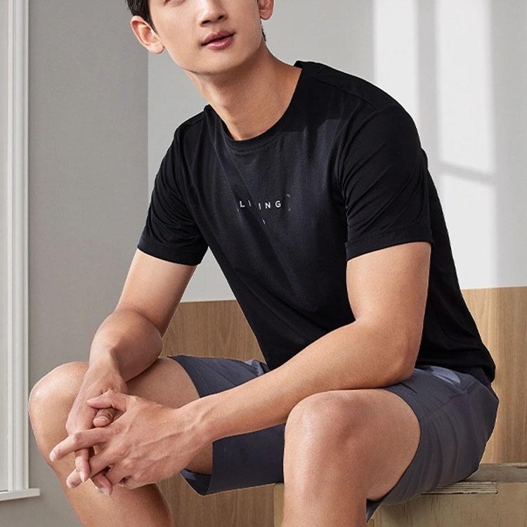 Li-Ning Lifestyle Sportswear Tee 'Black' Men's ATST103-1