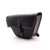 Black Synthetic Leather Motorcycle Side Saddle Bag Luggage For Cafe Racer Custom