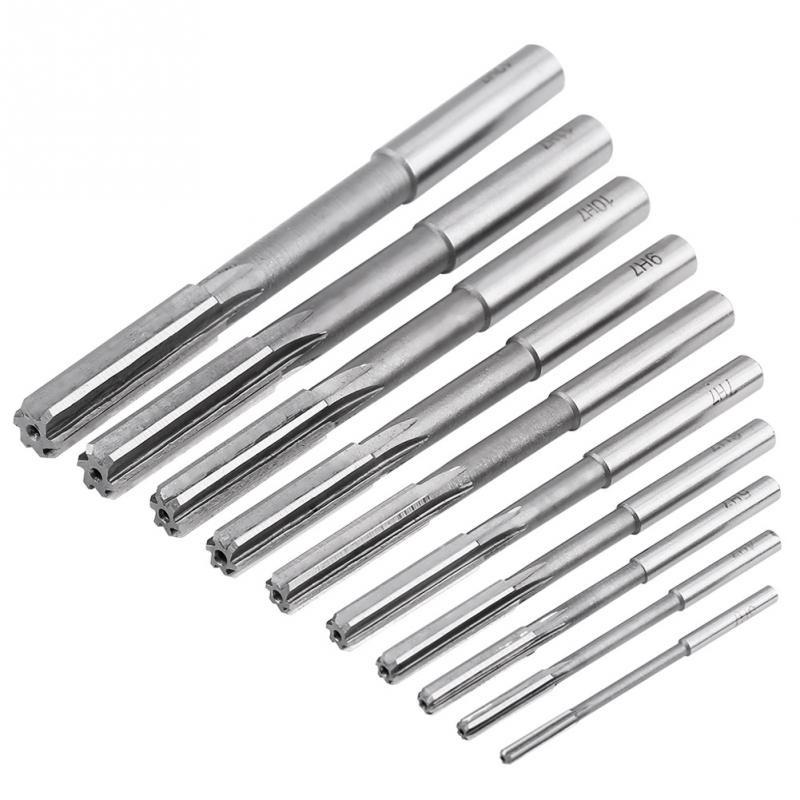 US Stock 7pcs 3 4 5 6 8 10 12mm Chucking Straight Shank HSS Hand Reamers Kit