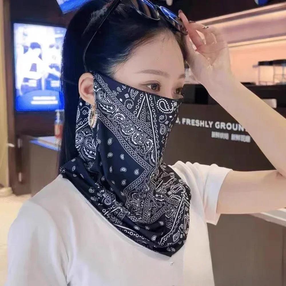 Punk Hip Hop Style Sunscreen Mask, UV Protection Face & Neck Cover, Fashionable Summer Bandana Scarf for Adults