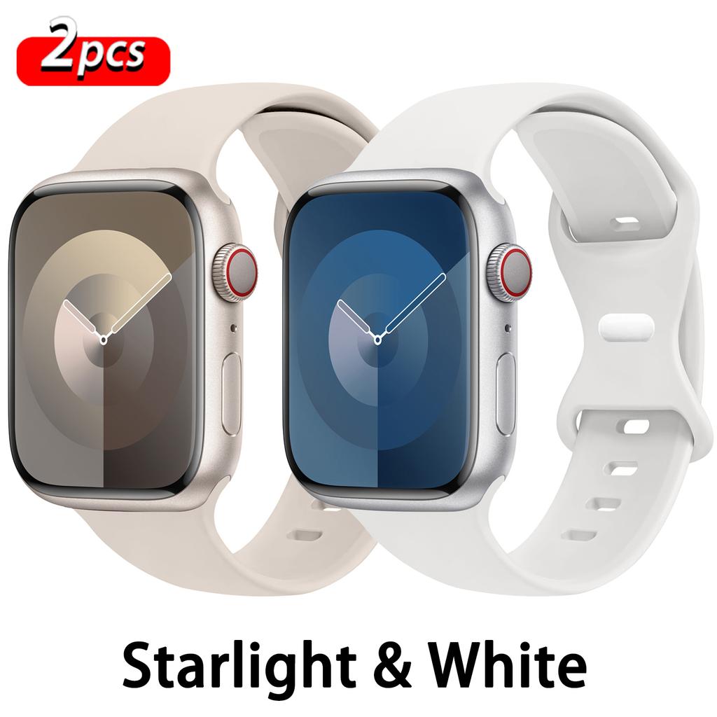 Silicone Strap For Apple Watch Band 44mm 45mm 41mm 40mm 49mm 42mm 38mm 46MM Sport Bracelet iWatch Series Ultra 2 SE 10 9 8 7 6 5