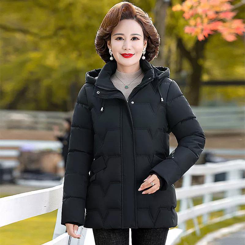 

Короткая стеганая куртка женская плюс полная плюс размер пуховик стеганая куртка полная зимняя одежда L чёрный