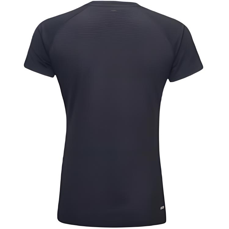 Li-Ning V-Neck Quick-Dry Breathable Short Sleeve T-Shirt Women Tops Black AAYU234-1