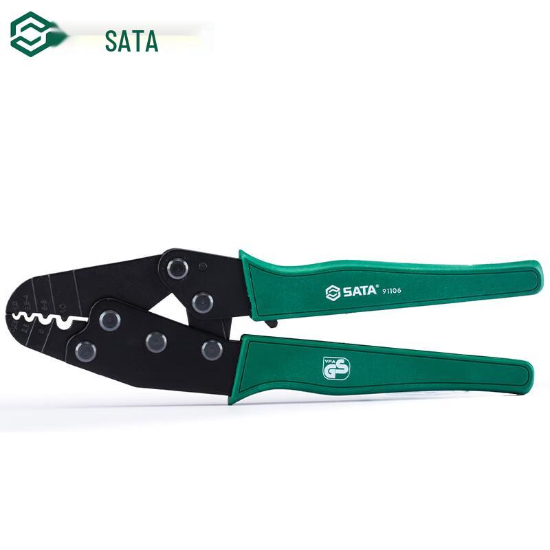 SATA 91106 Heavy Duty Non-Insulated Terminal Crimping Pliers 10 inch