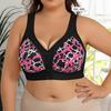 0XL-6XL Front-closure Wire-free Vest Style Printed Plus Size Underwear
