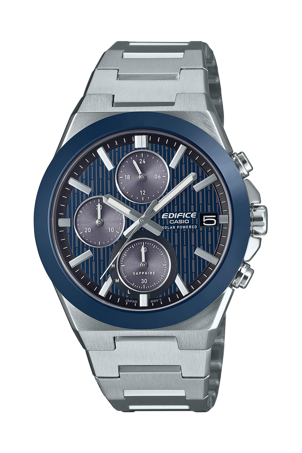 

Casio Edifice Солнечные часы Серебристые с керамическим безелем и сапфировым стеклом EFS-S650YD-2AJF Мужские синий