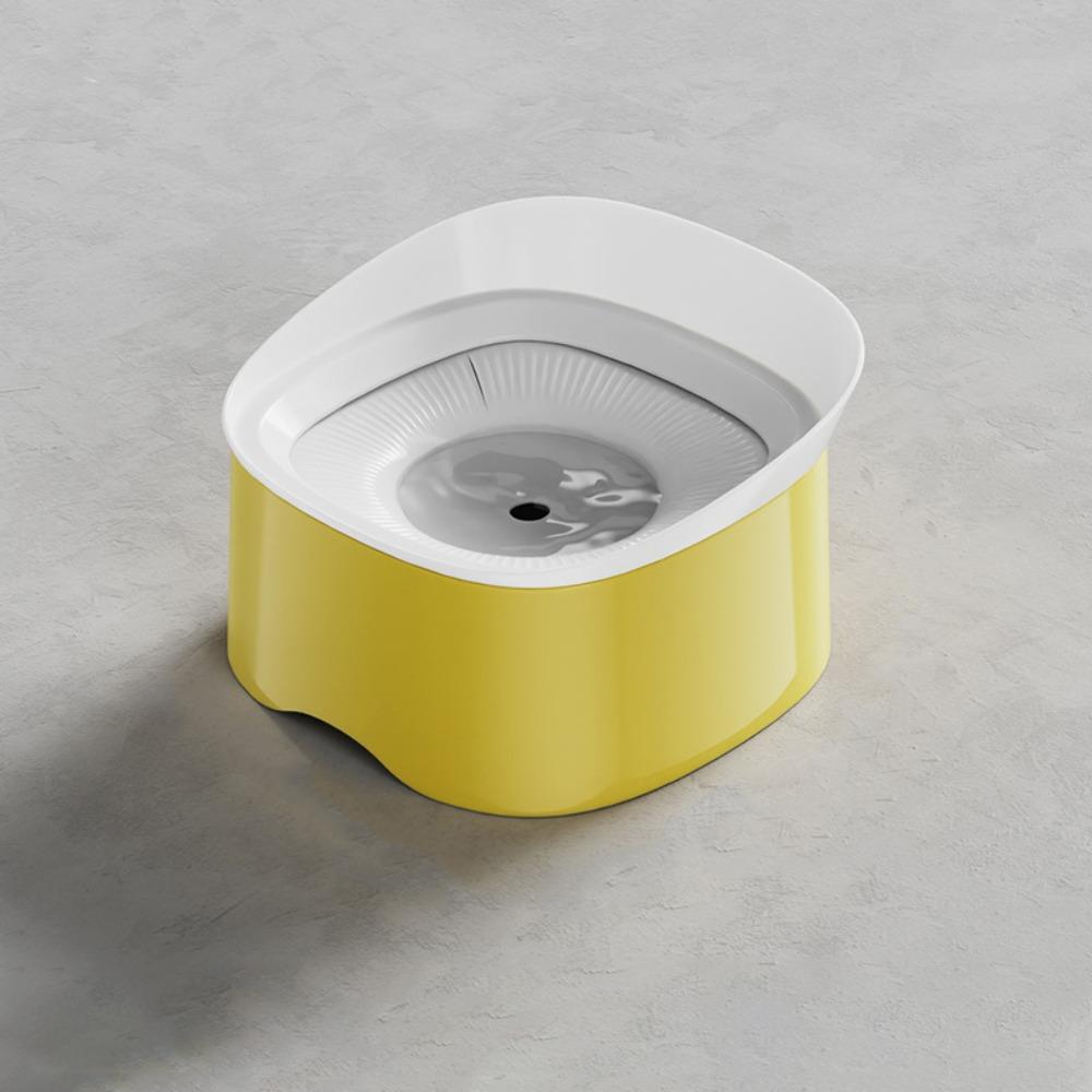 

Large Capacity Dog Floating Bowl No Wet Mouth Automatic Drinking Bowl for Dogs Puppy Cats жёлтый
