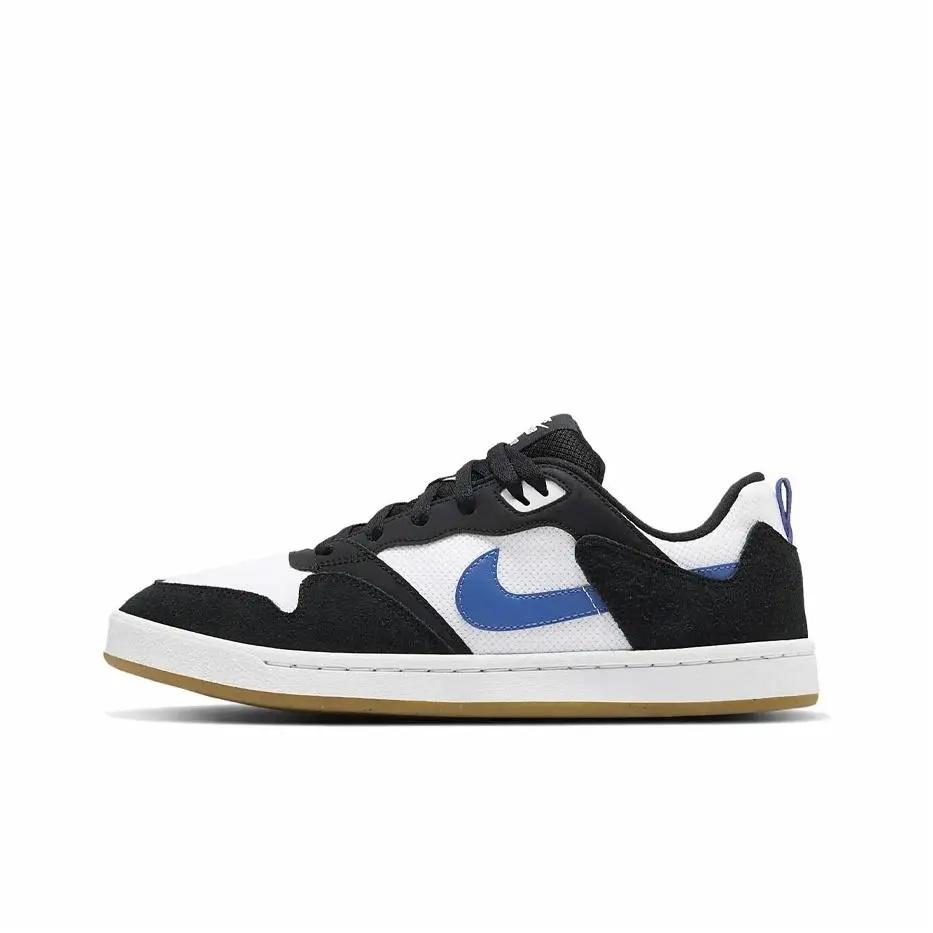 Nike SB Alleyoop Synthetic Leather Casual Series Fashion Versatile Sports Simple Low-Top Kids Casual Shoes Men Sneaker Black White Blue CI0882-104